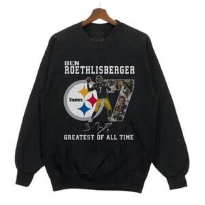 Ben Roethlisberger Signature Steelers Fan Greatest Of All Time Sweatshirt